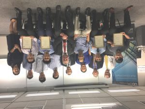 City University of Hong Kong students with their scholarship certificates