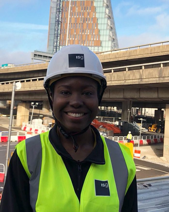 Patrice Weekes onsite in protection gear