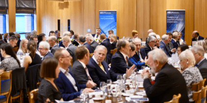 Guests talking at the lunch