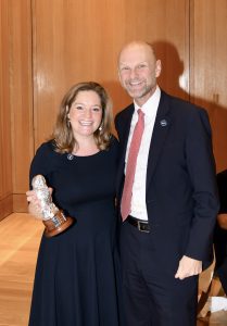 Nicola with Ashley Wheaton and her award