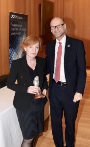 Jane with Ashley Wheaton and her award