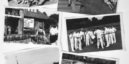 Cricket match at Hinchley Wood in June 1965