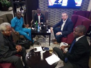 David with a group of Nigerian students