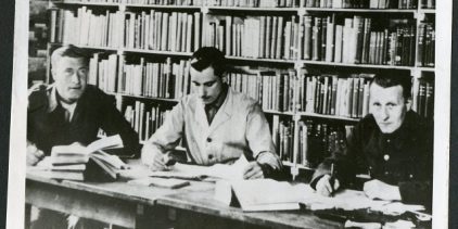 POWs studying in POW camp Stalag XXA located in Poland