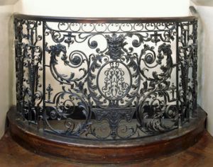 Photo showing the wrought iron staircase from 35 Lincoln's Inn Fields