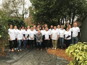 Group photo of staff prior to starting the first of UCEM's centenary volunteering program at Purley Park Trust