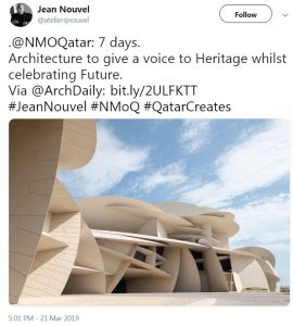 Jean Nouvel's tweet