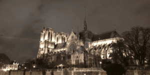 Notre-Dame before the fire at night