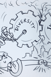 Diversity illustration by Rarley Katz of the New Yorker