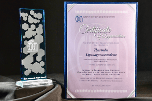 The Eden award and certificate