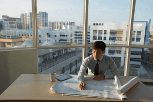 Man sitting in an office