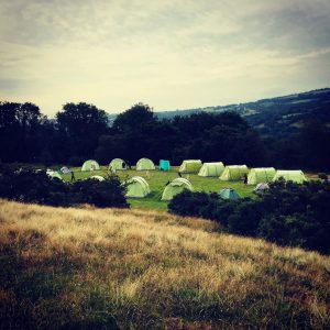 The camp site at Brecon Beacons
