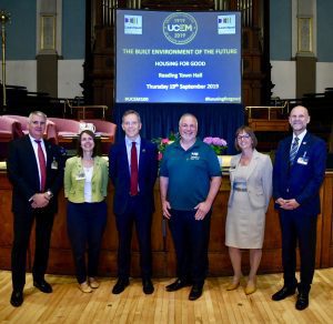 The speakers at Reading Town Hall