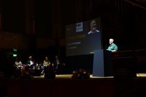 Launchpad's Jason McMahon during his speech