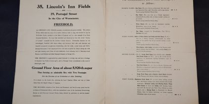 35 Lincoln's Inn Fields premises purchase booklet