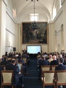 Ben Bolgar during his presentation at Blenheim Palace