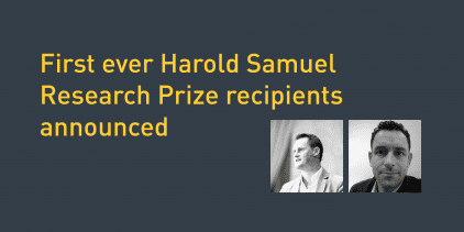 Harold Samuel Research Prize winners