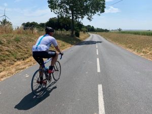 Lee on the London to Paris bike ride