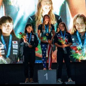 Ottilie on the medal podium