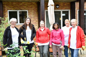 Some of the volunteers after the weeding