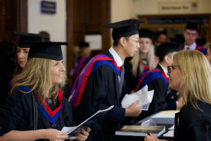 Graduands registering before the December 2019 UCEM Graduation ceremony