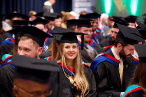 A graduate at the December 2019 UCEM Graduation