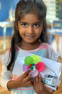 A happy child at our Science Fair