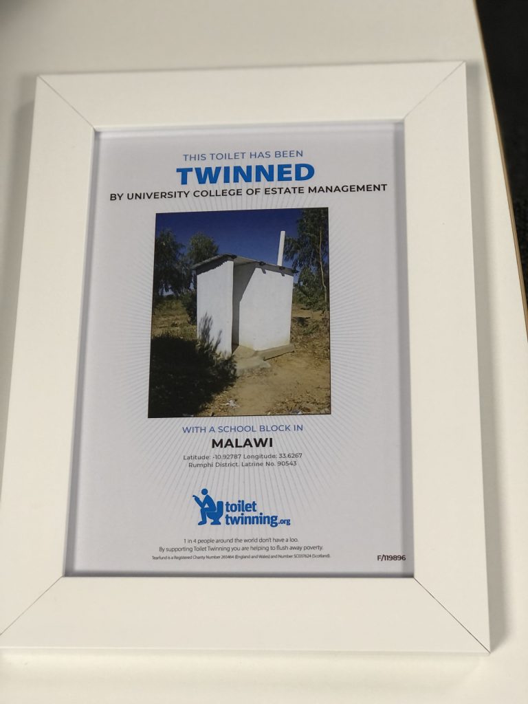 Toilet twinning certificate