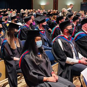 Graduands sat in their seats