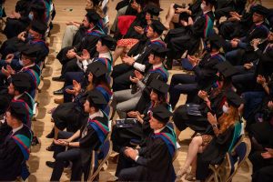 Graduands applauding