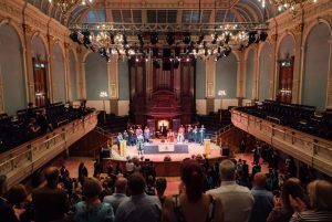 Shot of the ceremony from the balcony