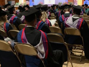 Graduands sat in their seats