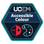 Accessible colour badge