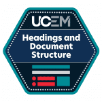 Headings and document structure badge
