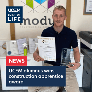 Alumnus wins construction apprentice award news story Instagram graphic
