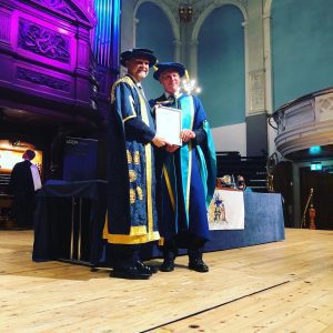 Andrew Baum receives his honorary doctorate