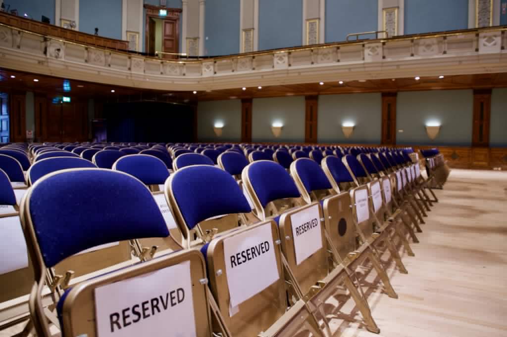 The seats in The Concert Hall