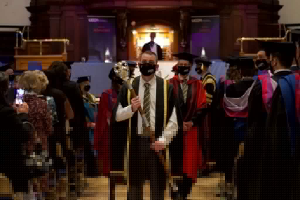 Steven Blake with the mace