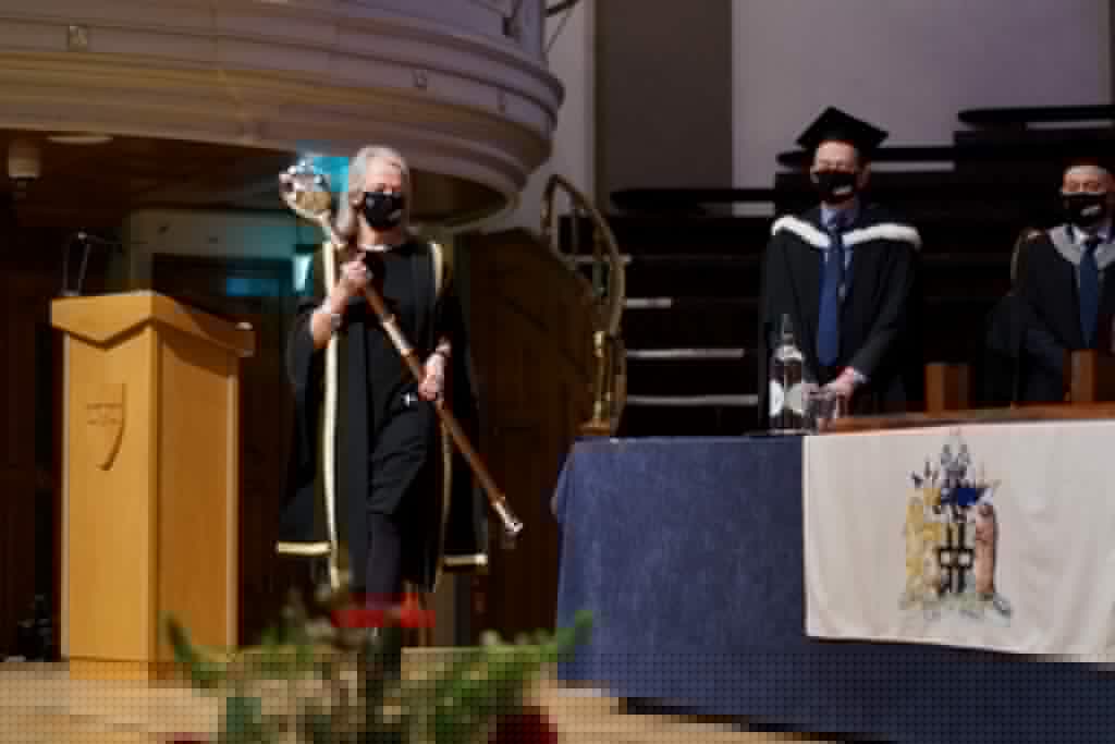 Sally Head with the mace