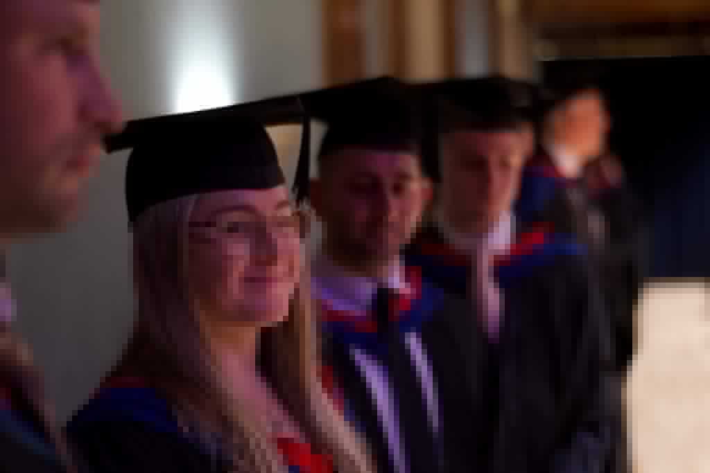 Graduands waiting to be called to the stage