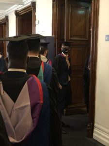 Graduands walk into The Concert Hall