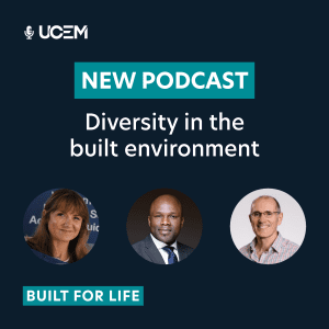 Diversity in the built environment podcast Instagram graphic