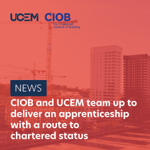 CIOB/UCEM apprenticeship news story Instagram graphic