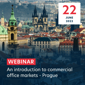 Prague commercial office market webinar Instagram graphic