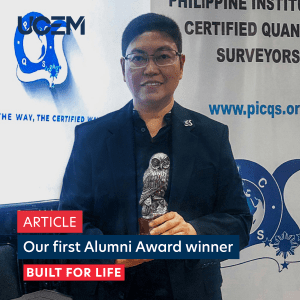 First Alumni Award winner article Instagram graphic