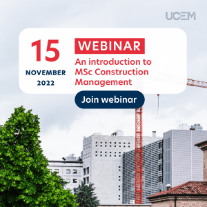 MSc Construction Management webinar